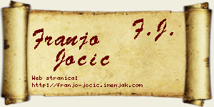 Franjo Jocić vizit kartica